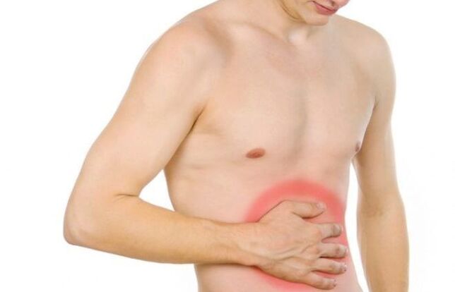 Bauchschmerzen als Symptom vun der Präsenz vu Parasiten